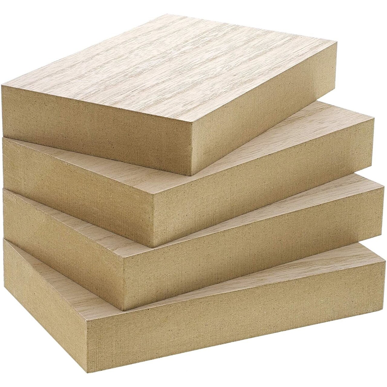 Unfinished rectangular wood top blocks